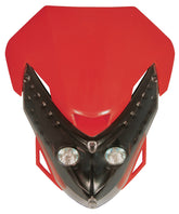 Universal Motorcycle Spectre Fairing Headlight Red Streetfighter Style