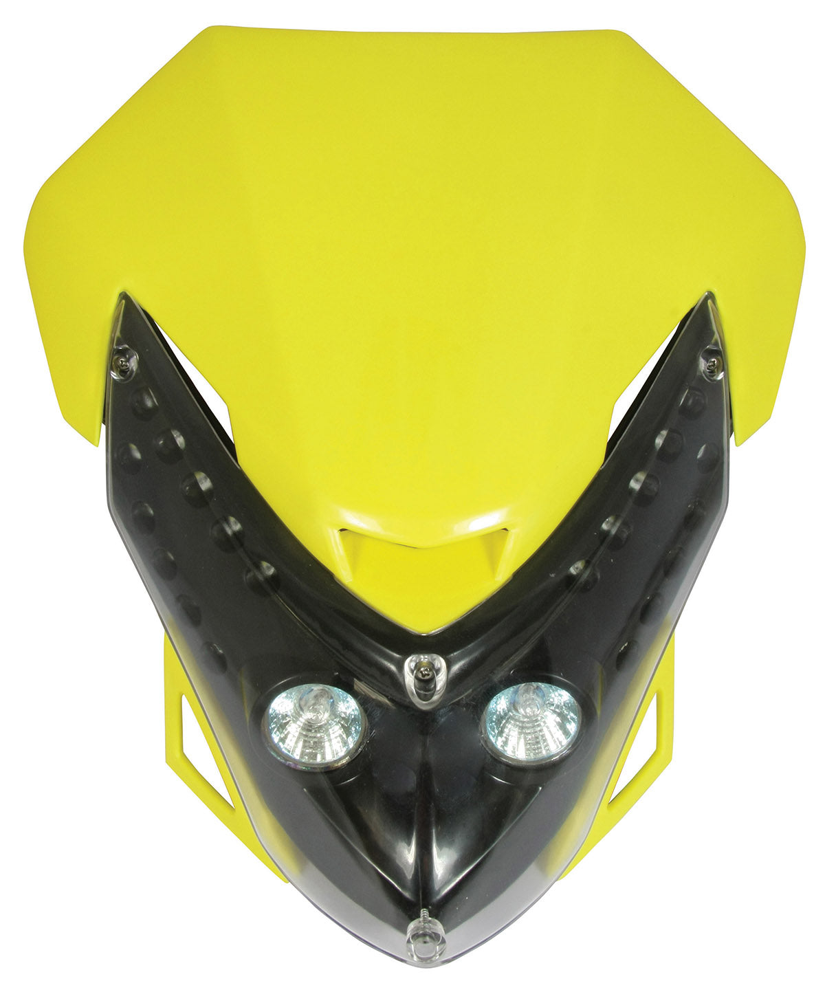 Universal Motorcycle Spectre Fairing Headlight Yellow Streetfighter Style