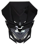 Universal Transformer Fairing Motorcycle Headlight Black 12V 20W