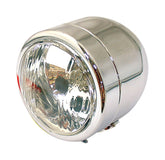 Universal Dominator Round Motorcycle Headlight Chrome Bottom Mount E Marked