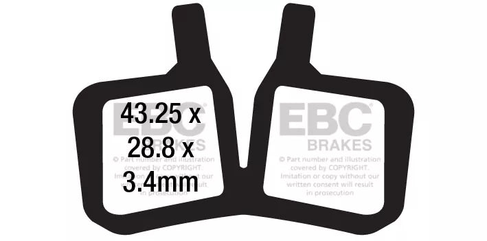 EBC Brakes All Round Bicycle Brake Pads (2pcs) - CFA689