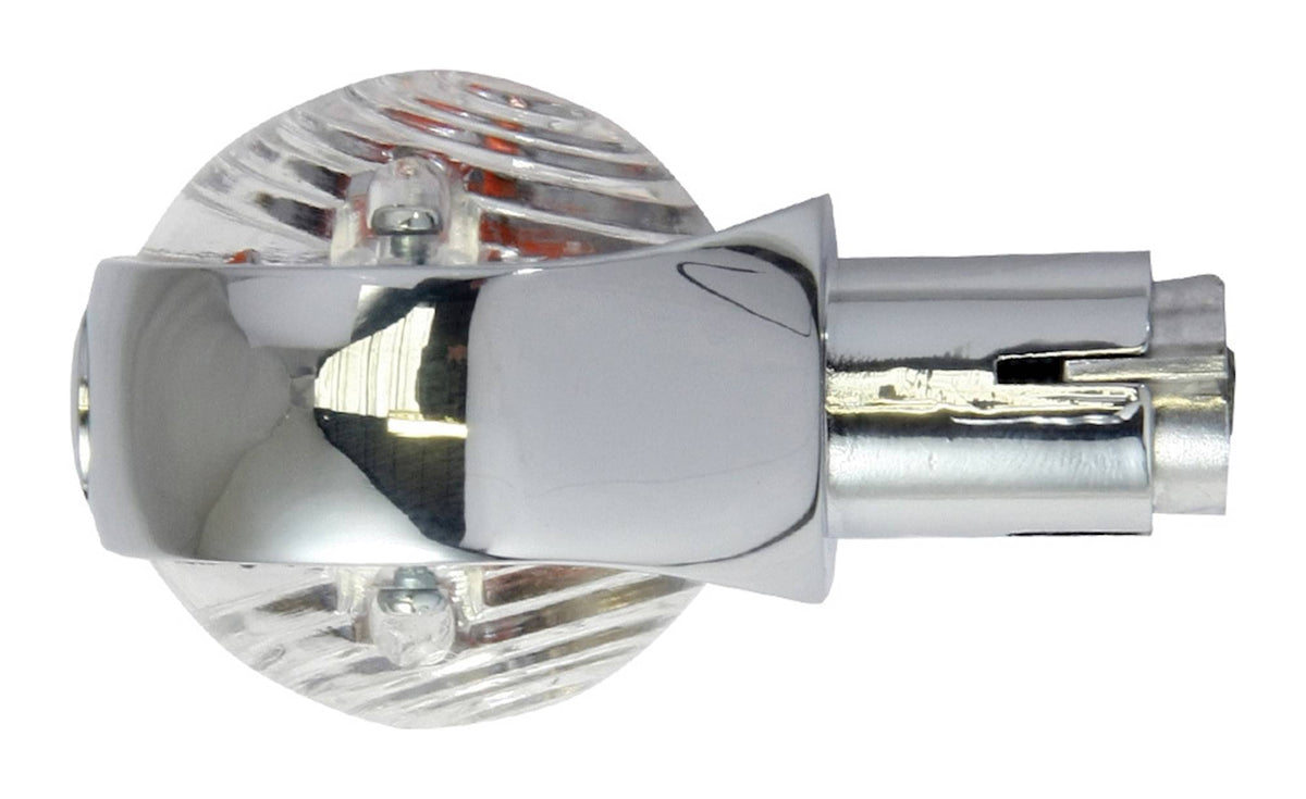 Bike It Bullseye Indicators Chrome Body Clear Lens 22mm Custom Fit