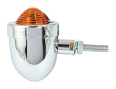 Bike It Short Stem Mini Motorcycle Indicators Chrome Amber Lens