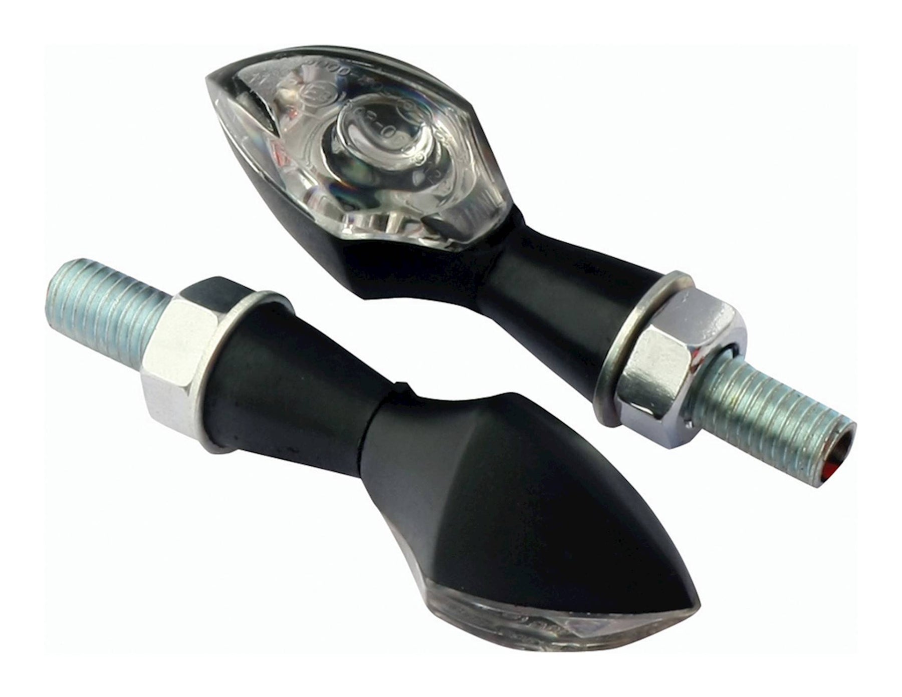 Bike It LED Boggle Indicators Black Body Clear Lens Custom Motorcycle