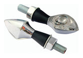 Bike It LED Boggle Indicators Chrome Body Clear Lens Custom Motorcycle