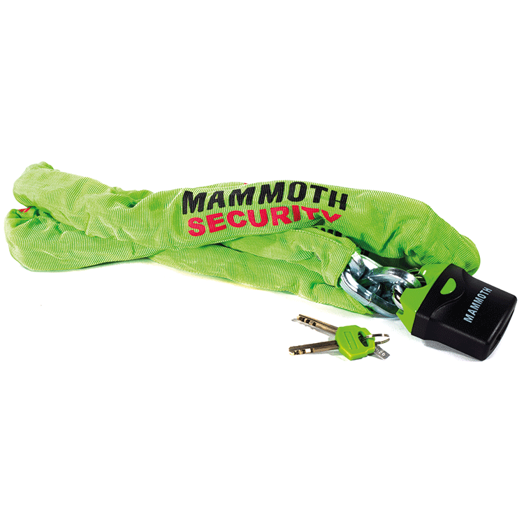 Mammoth Motorcycle Scooter Security 1.8m Lock & Chain - Heavy Duty