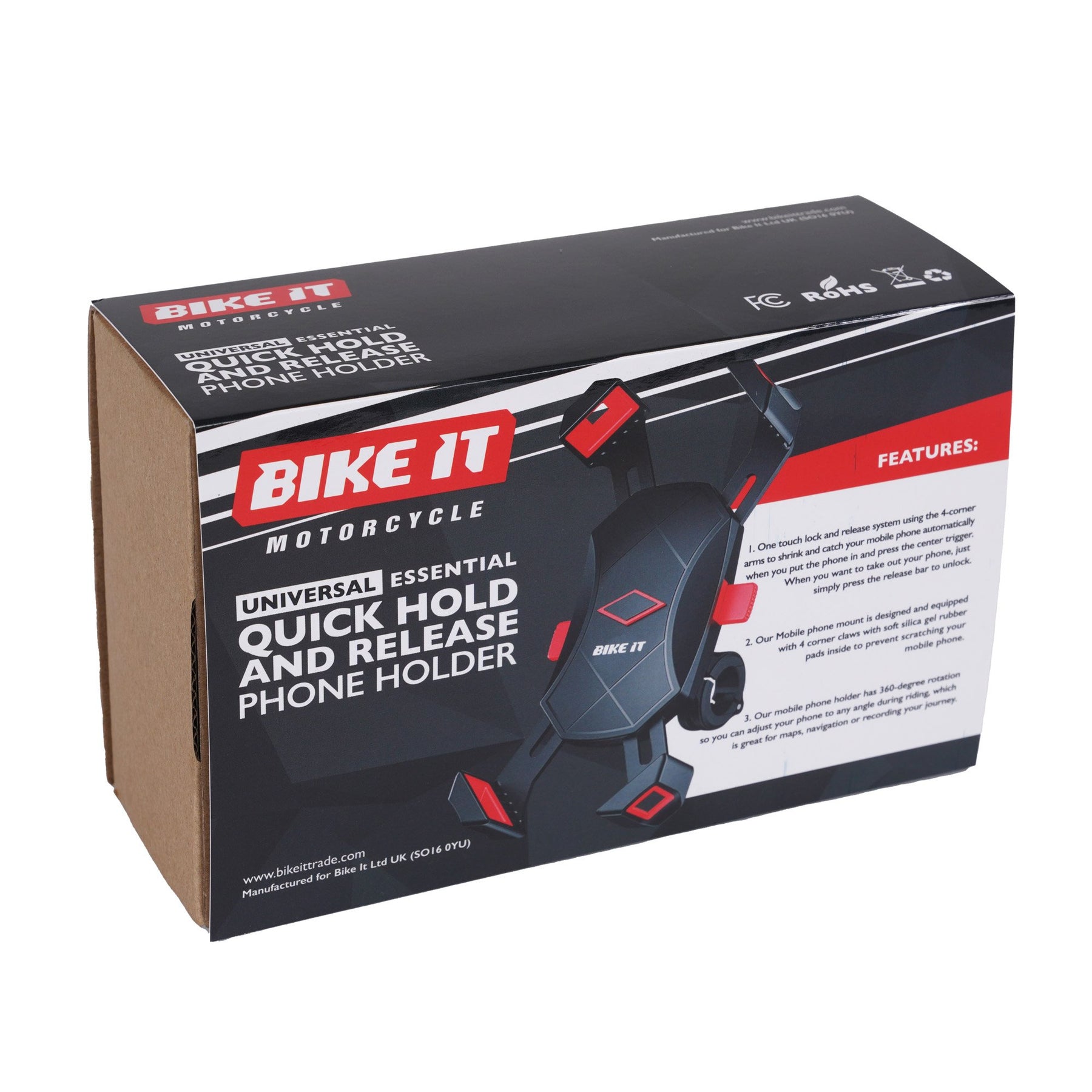 Bike It Universal Essential Quick Hold And Release Phone Holder