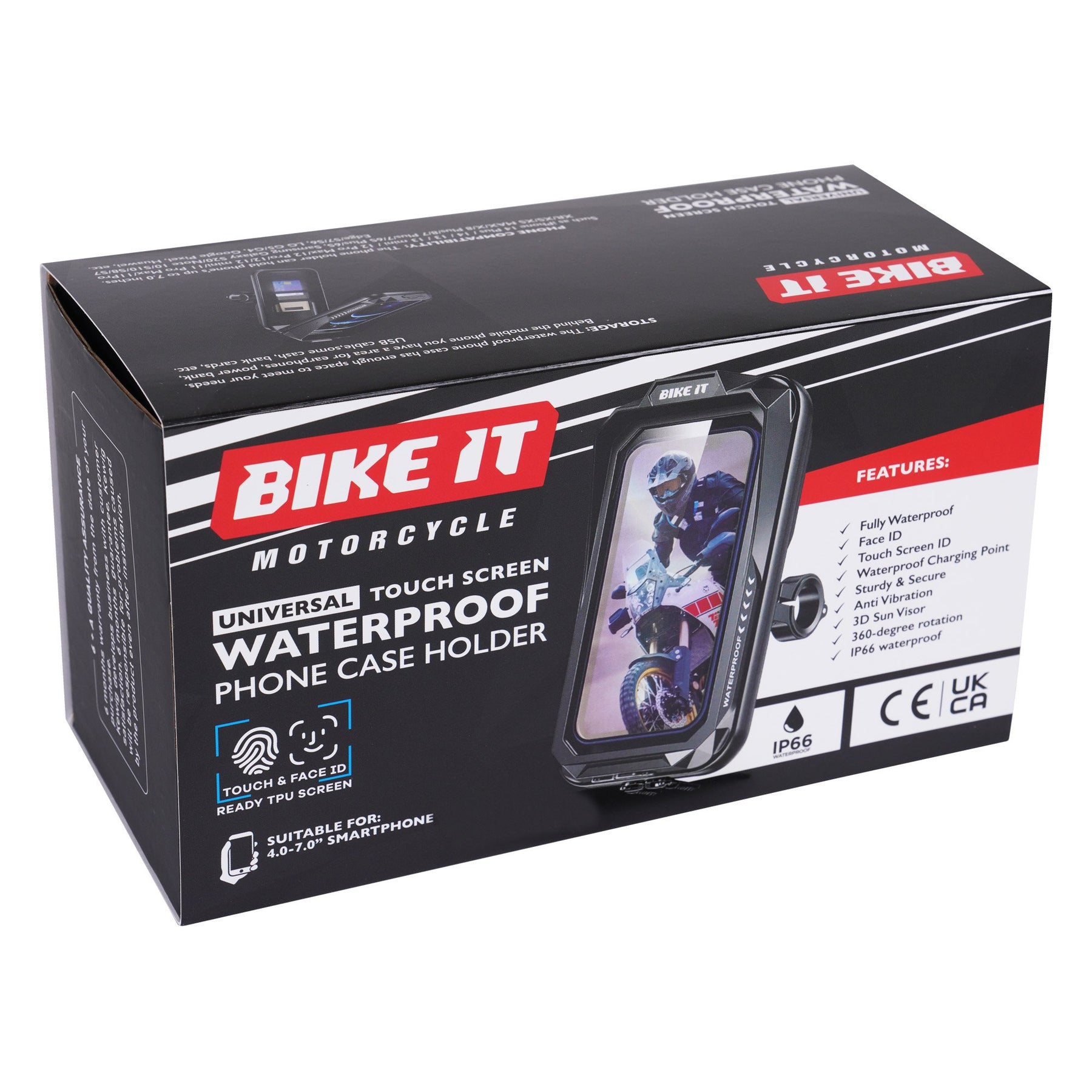 Bike It Universal Touch Screen Waterproof Phone Case Holder