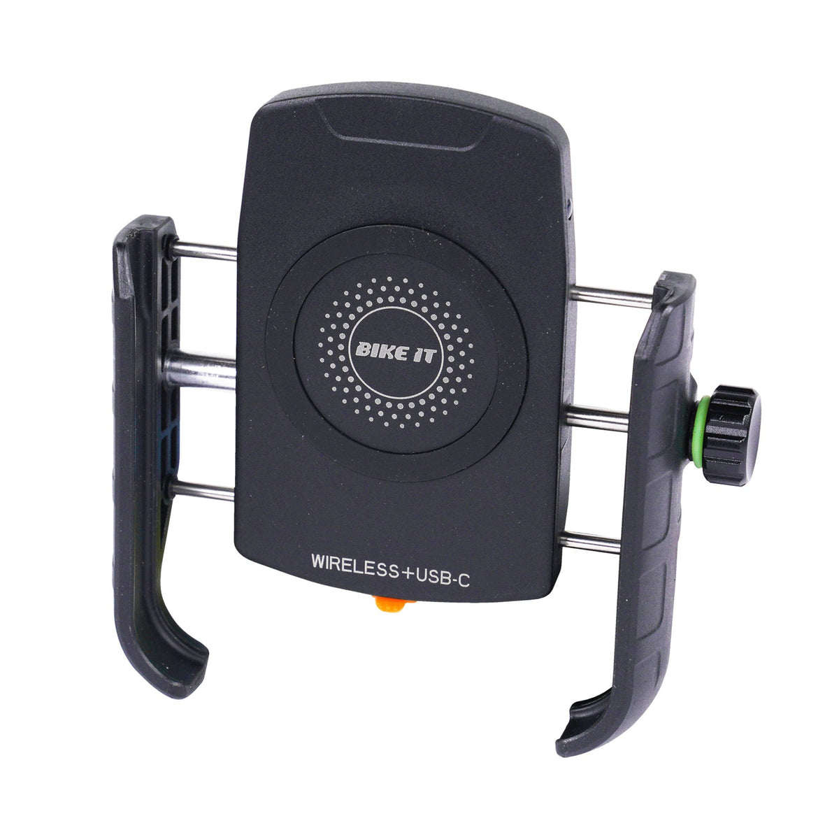 Bike It Compact Motorcycle Wireless Charger + USB-C Phone Holder