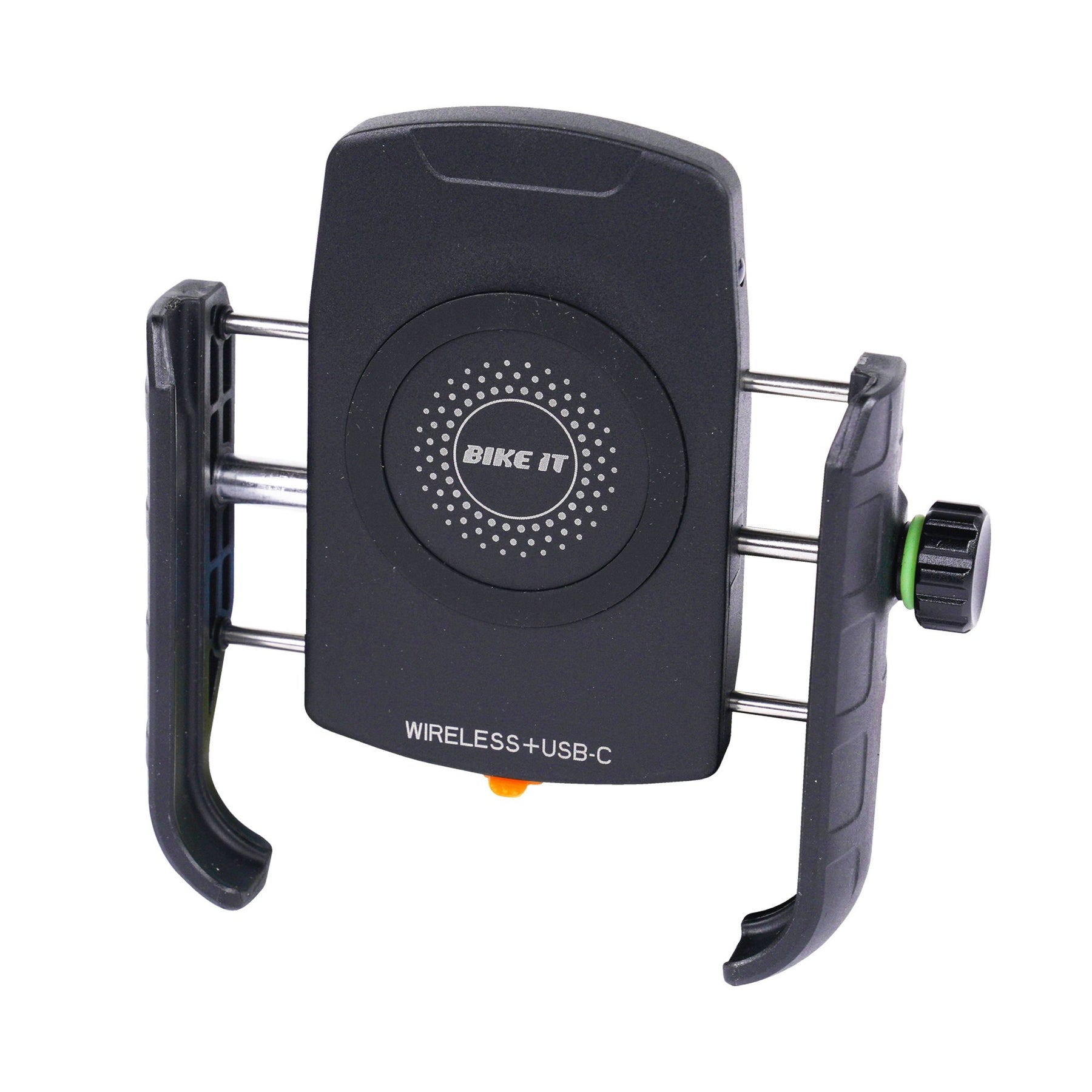 Bike It Compact Motorcycle Wireless Charger + USB-C Phone Holder