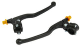 Bike It Universal Long Motorcycle Lever Assembly Pair Black