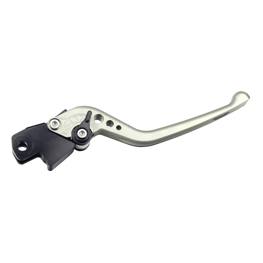 BikeTek Adjustable CNC Brake Lever Long  - Titanium / Black Adjuster - #B08