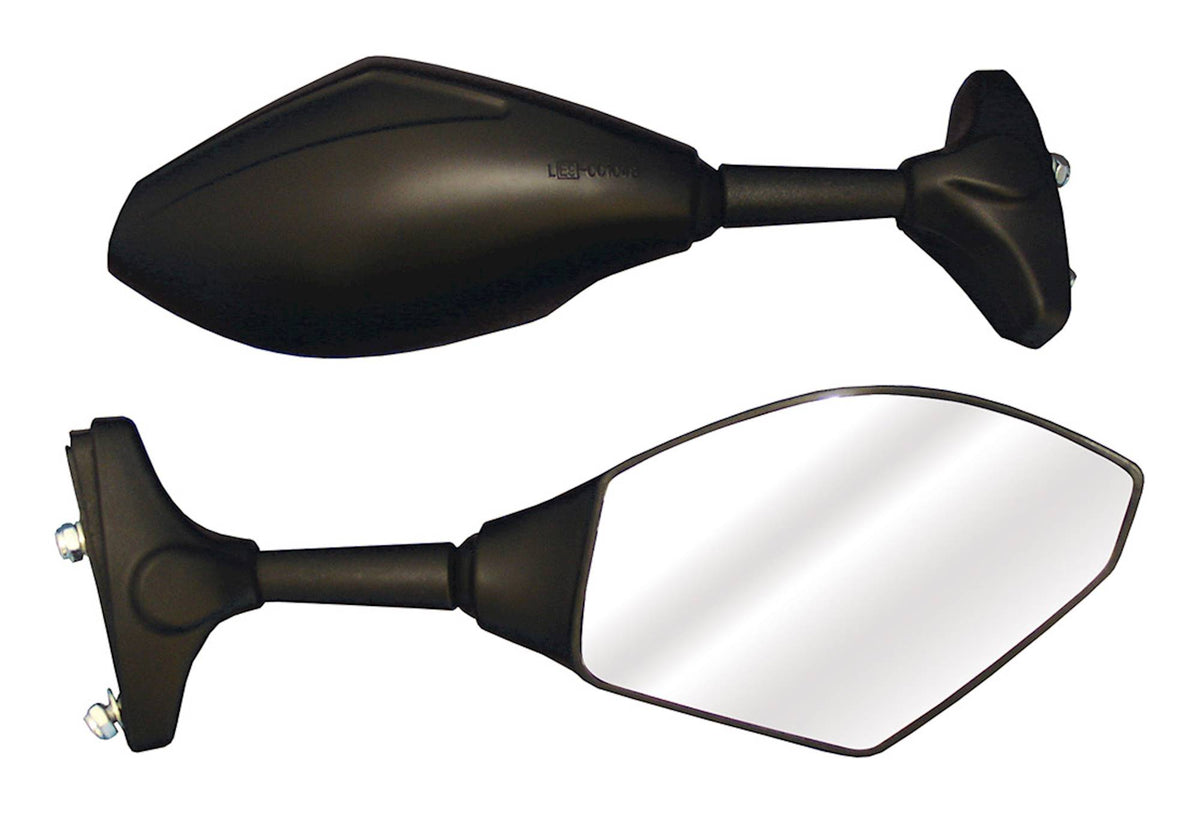 Bike It Trojan Adjustable Fairing Mirrors Pair Universal Motorcycle Road - Beedspeed