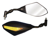 Bike It Trojan Bar Mount Mirrors With LED Indicators Universal Motorcycle