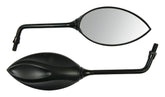 Bike It Black Universal Motorcycle Mirrors 10mm Thread Replacement #U023