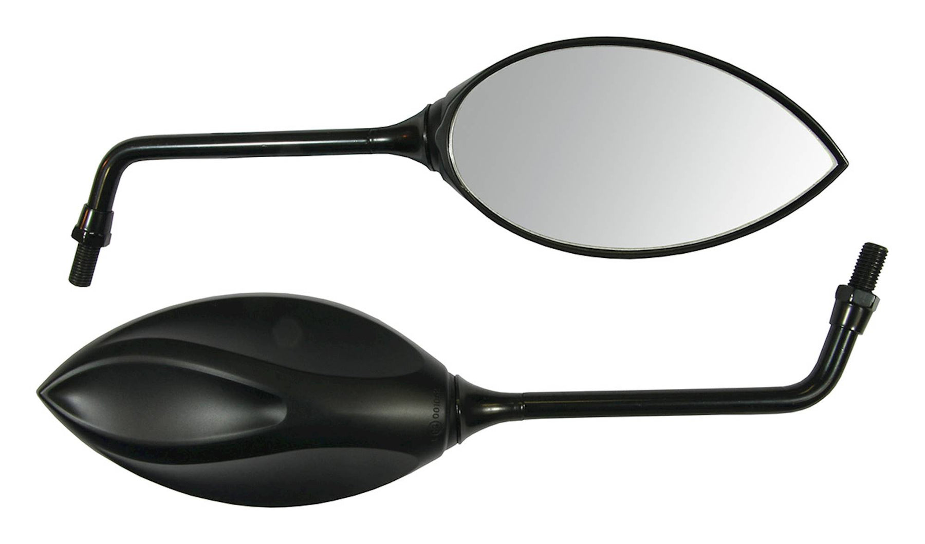 Bike It Black Universal Motorcycle Mirrors 10mm Thread Replacement #U023