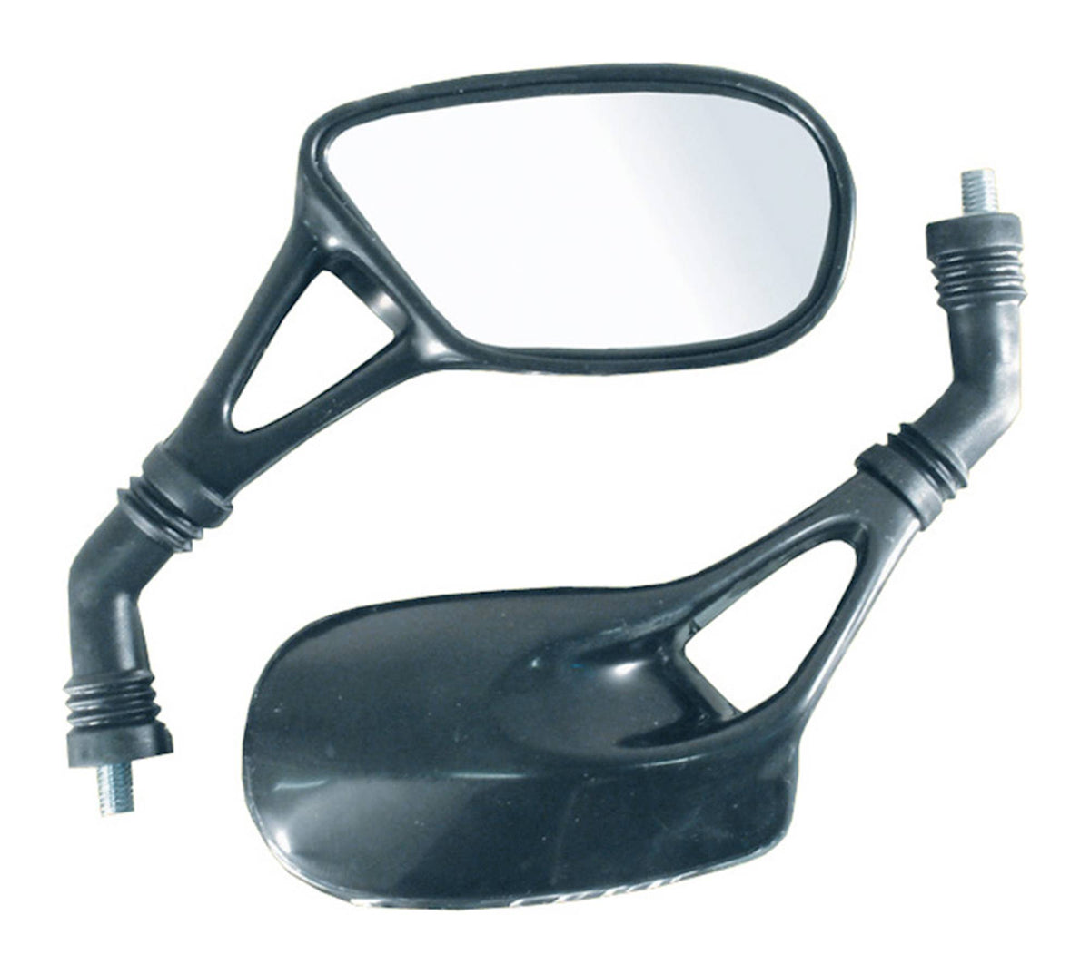 Bike It Aero Universal Black Motorcycle Mirrors Pair 8mm Thread Scooter