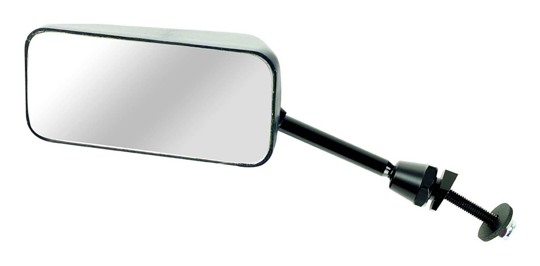Bike It Short Black Universal F1 Motorcycle Mirrors Pair Road