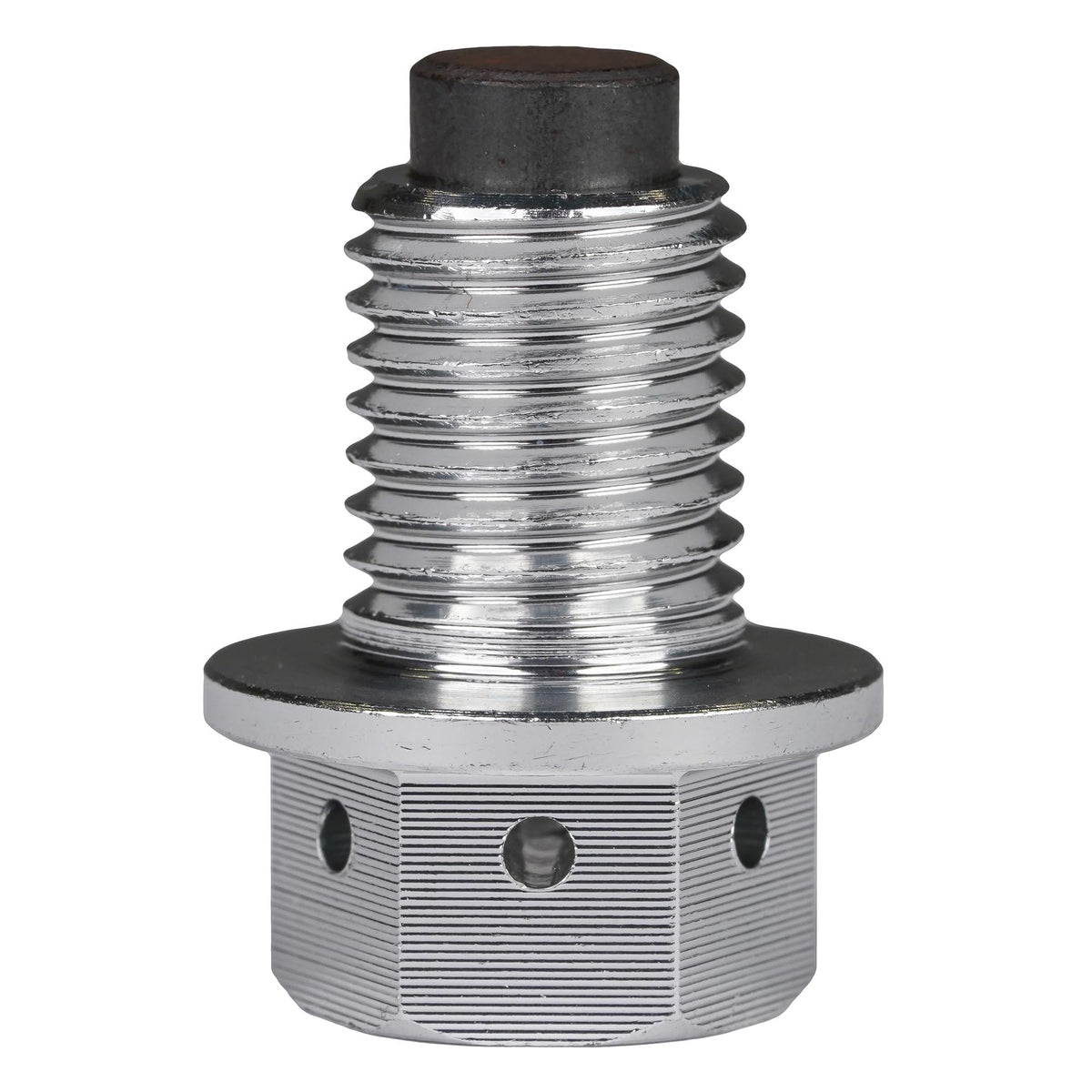 Bike It Magnetic Oil Cleaning Sump Bolt - M12 x 1.5 Pitch (Silver)