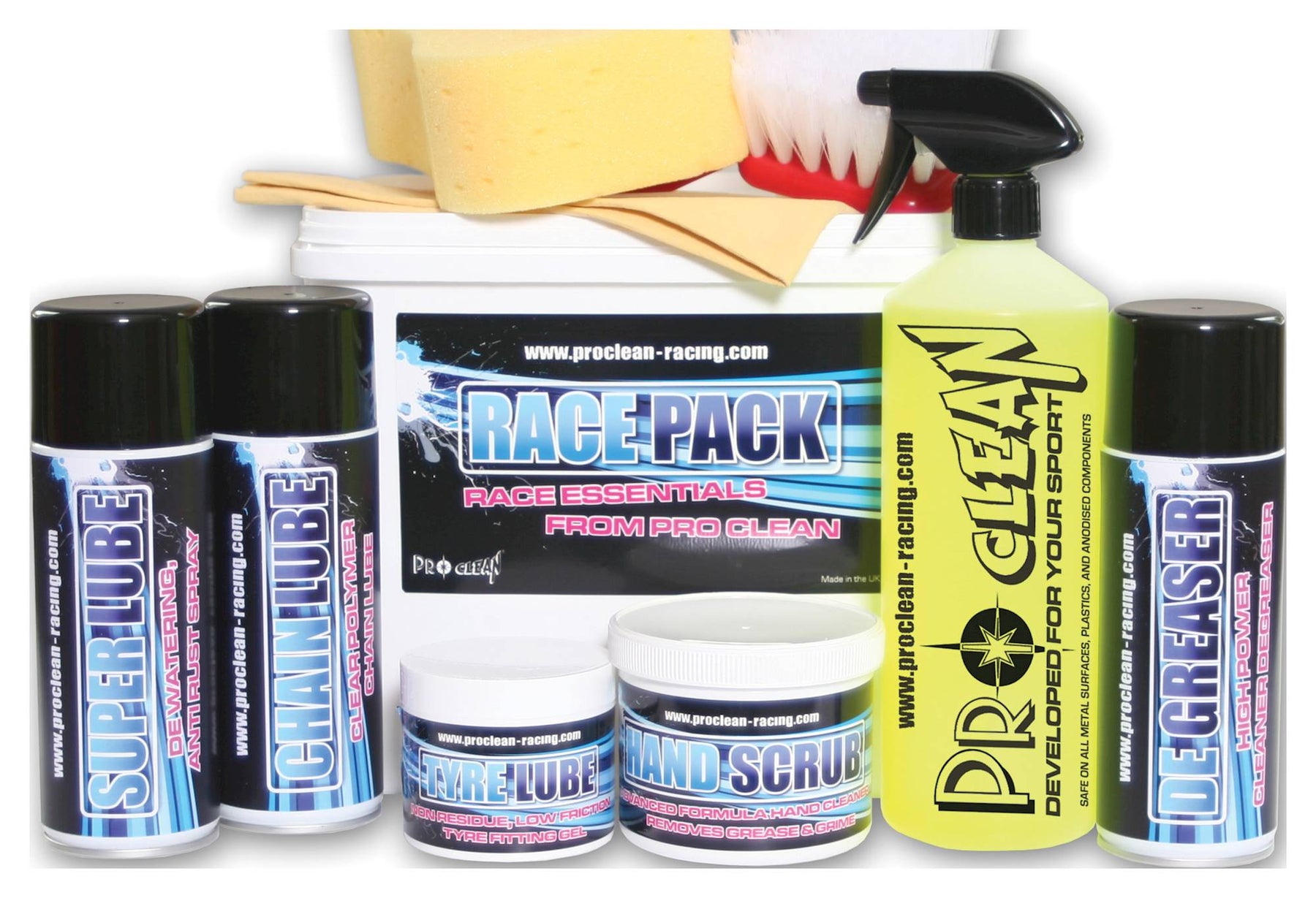 Pro Clean Scooter Motorcycle Motorbike Race Pack Detailing Cleaning Kit