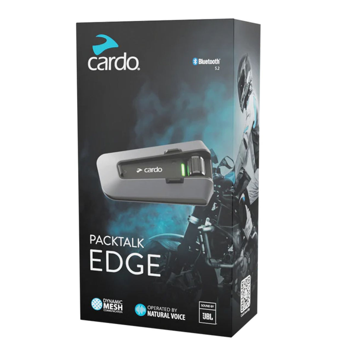 Cardo Packtalk Edge Single Bluetooth Motorcycle Helmet Intercom Unit