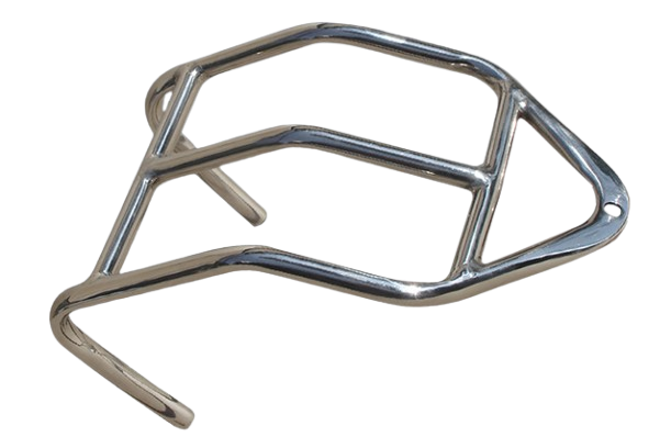 Vespa PX PE T5 Rear Mini Flat Rack/Carrier - Polished Stainless