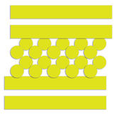 Bike It Yellow Reflective Sticker Set Motorcycle Scooter Safety