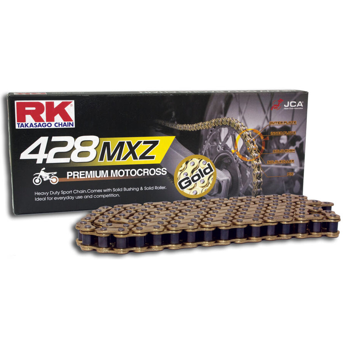 RK GB428MXZ4-118/140 Gold Pro MX Chain
