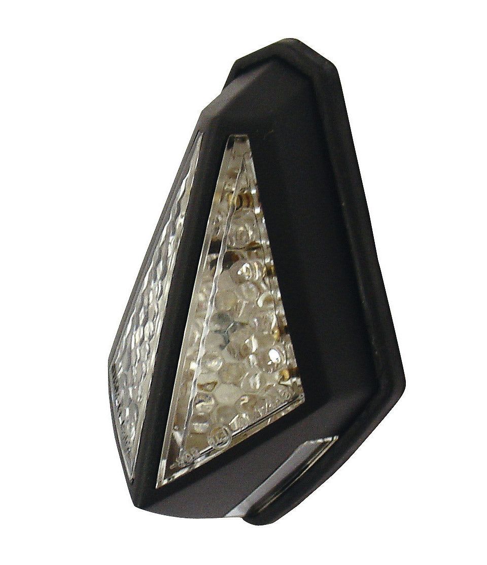 Bike It Blaze Black LED Rear Light Clear Lens Universal Motorcycle