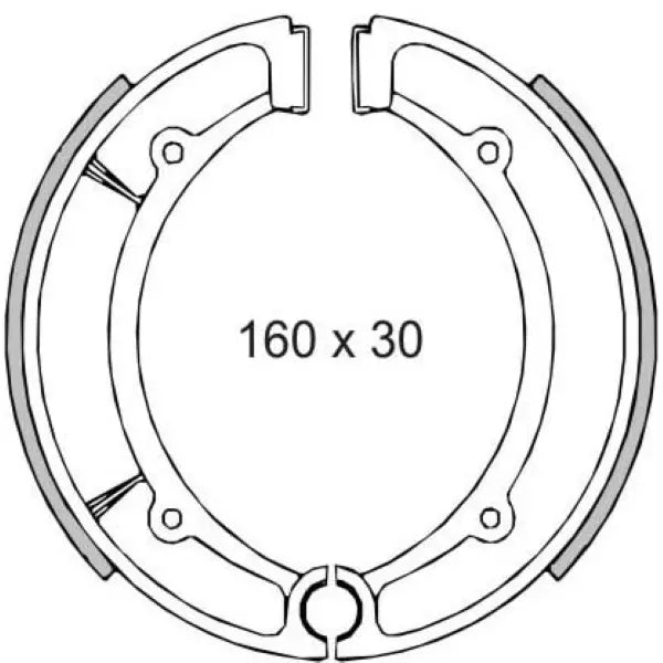 Yamaha Majesty 250cc '96-'98 Rear Brake Shoes