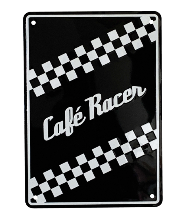 Bike It Aluminium Parking Sign - Cafe Racer