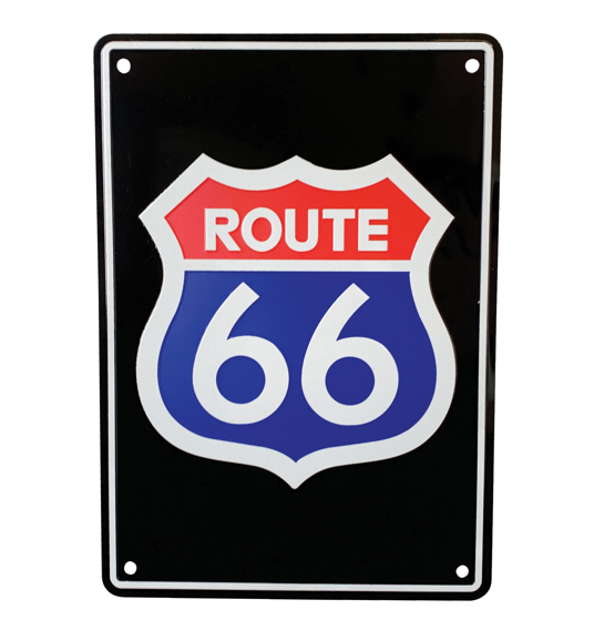 Bike It Aluminium Parking Sign - Route 66
