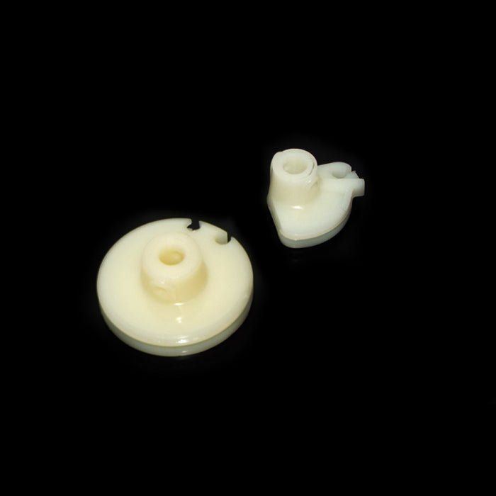 Scootopia Lambretta DL, GP White Nylon Gear & Throttle Roller Set
