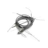Scootopia Lambretta LI, SX, TV Grey Cable Set without Grease Nipples