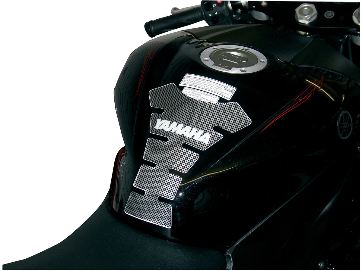 Bike It Yamaha Carbon Effect Logo Spine Tank Pad Motorcycle Protector