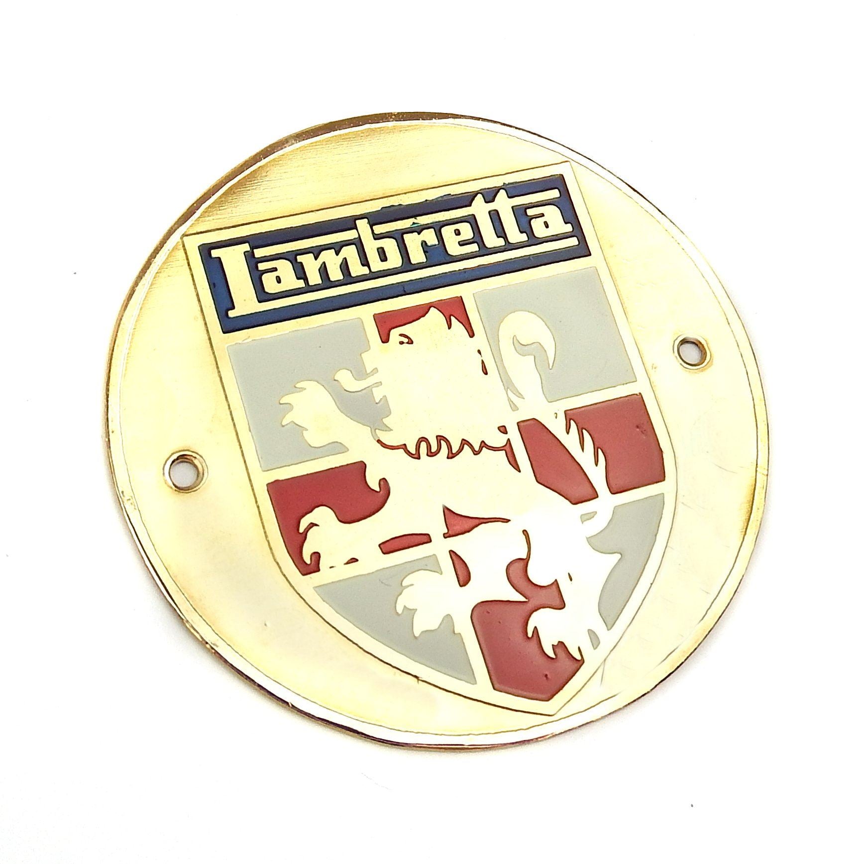 Lambretta Li Series 1 Univeral Leg Shield Round St George Brass Badge 56mm