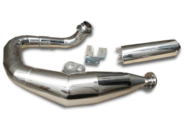 Vespa T5 Mk1 Classic 125 Sterling Expansion Performance Exhaust - Left Hand - Stainless Steel