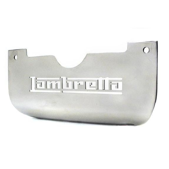 Lambretta Series 2 Li TV Centre Stand Splash Plate LAMBRETTA Laser Cut - Polished Stainless Steel
