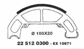 Brake Shoes 22 512 0300 - Beedspeed