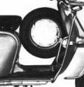 Lambretta - Carrier - Inside Leg Shield/Tool Box Spare Wheel Car