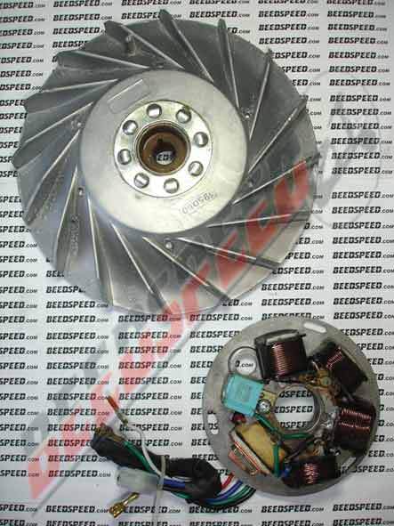 Vespa - Stator Plate And Flywheel - PX/PE/EFL None Electric Star