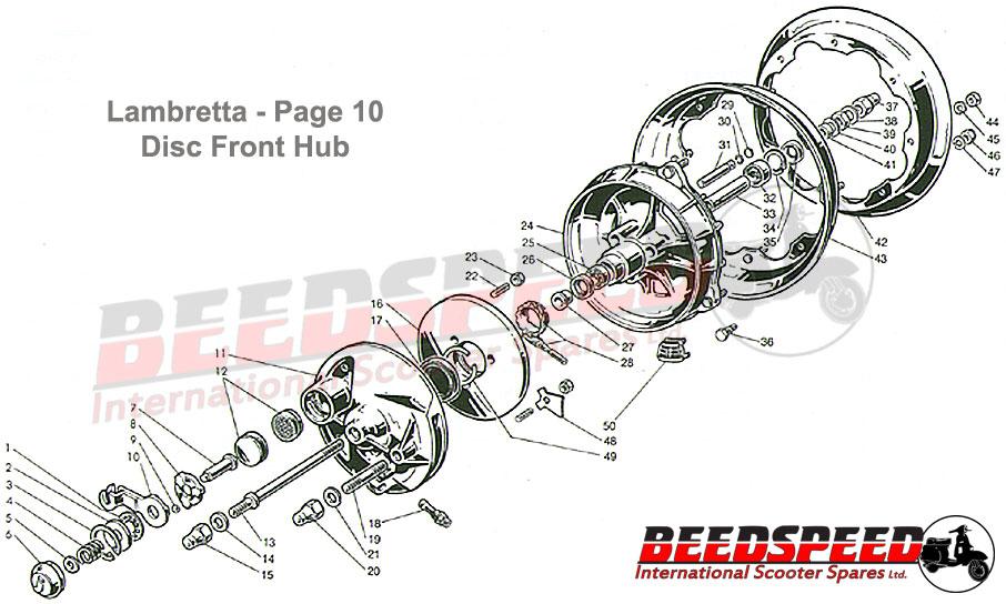 Lambretta - Disc Hub Brake Arm Mechanism Circlip - Stainless