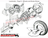 Lambretta - Rear Hub Lock Washer Kit Series 1 / 2 and Indian GP