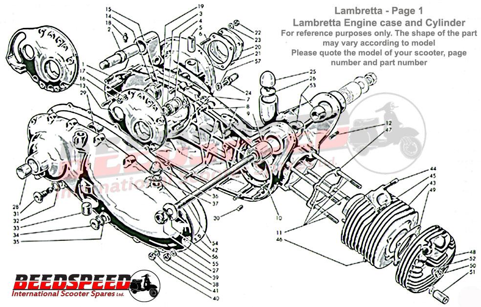 Lambretta - Gearbox Endplate - Li, SX, GT, TV