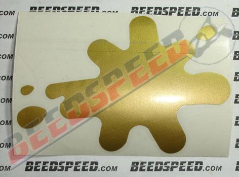 Lambretta - Badge - Sticker - Ink Splash - Gold Dull - GP