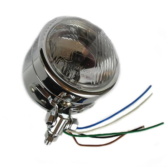 Lamp - Headlight 10.9cm Round Chrome - Dominator