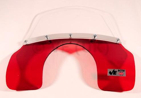 Lambretta - Flyscreen - MOD Style - Li - Transparent Red