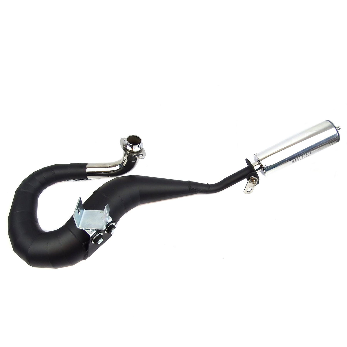 thumbnail image 2 of Pinasco Touring Classic Black Expansion Exhaust For Vespa T5 125 (+4hp) - Made In Italy 2 of 4