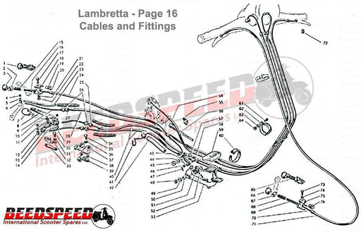 Lambretta - Cable - Speedo Cable Complete - Vega