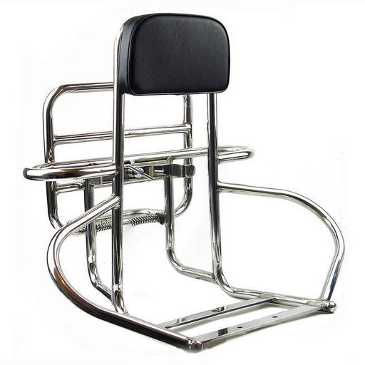 Vespa PX PE T5 Classic Polished Stainless 4 in 1 Rear Backrest And Carrier